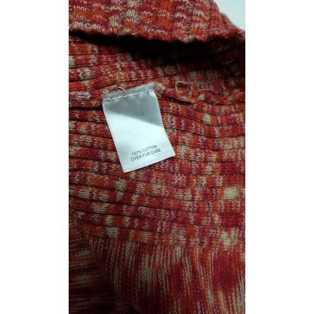Relativity‎ Women's Small Long Sleeve Houndstooth Sweater Red Orange - Picture 5 of 7